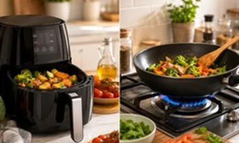 Nấu nồi chiên không dầu hay bếp ga tốt hơn? Câu trả lời của chuyên gia gây bất ngờ