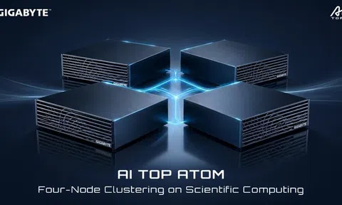 GIGABYTE trình diễn cụm Four Node AI TOP ATOM trong tính toán khoa học
