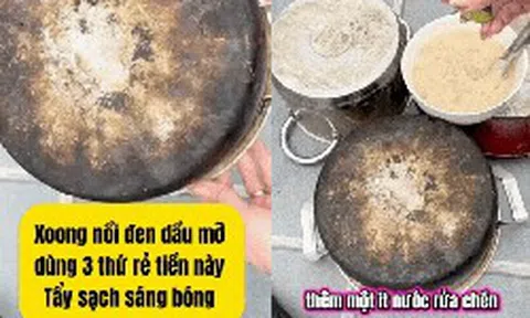 Bộ 3 "phép thuật" giúp xoong nồi cháy đen sáng bóng như mới: Nhà nào cũng có sẵn trong bếp