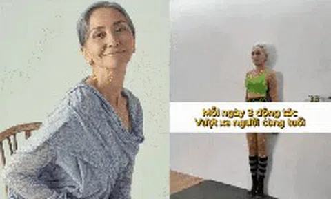 Ở tuổi 65, người phụ nữ này vẫn giữ dáng thon gọn, gương mặt trẻ hơn tuổi nhờ tập 3 động tác tại nhà