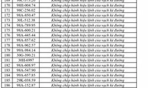 Công an đề nghị 389 chủ phương tiện vi phạm mang biển số sau nhanh chóng nộp phạt nguội theo Nghị định 168