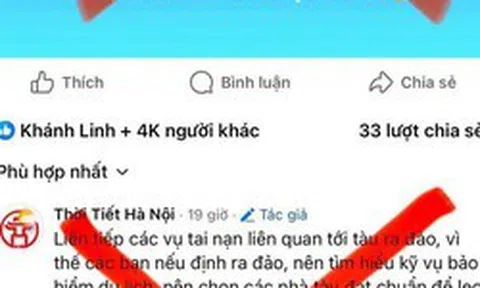 Xác minh, xử lý fanpage "Thời Tiết Hà Nội" vì đăng thông tin chưa kiểm chứng, gây hoang mang