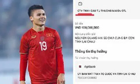 Giao dịch chuyển khoản 100 triệu đồng của Nguyễn Quang Hải: Chi tiết nhỏ nhưng khiến nhiều người chú ý