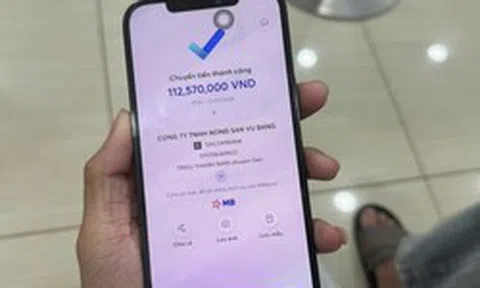 Giao dịch thành công 112.573.000 đồng đến tài khoản MBBank, Lê Vũ Bằng SN 1996 ngay lập tức trình báo công an