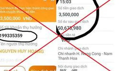 Nhận bill chuyển khoản đủ thông tin giao dịch, nhưng điên thoại chưa có thông tin này: Người dân chú ý kẻo dính bẫy