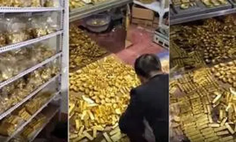 Tịch thu 13,5 tấn vàng trị giá 47 nghìn tỷ đồng phủ kín sàn tại một biệt thự