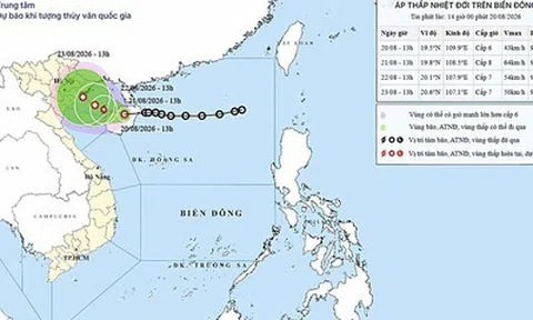Áp thấp nhiệt đới áp sát vịnh Bắc Bộ, có khả năng mạnh lên thành bão số 4