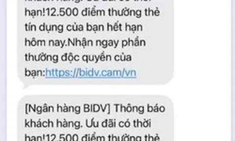 Công an phát thông báo đến những ai nhận được tin nhắn SMS gửi từ ngân hàng với nội dung sau