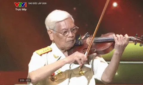 Đại tá Doãn Nho 93 tuổi chơi violin, ca sĩ Cẩm Vân gây xúc động ở 'Sao độc lập'