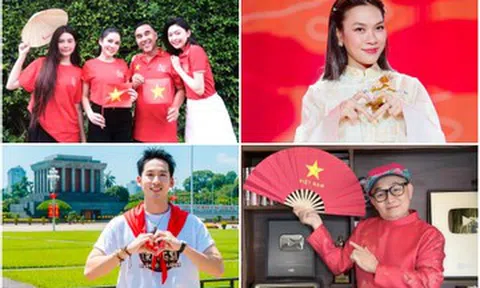 Quốc khánh 2/9: Đại tá Tự Long, NSND Thu Hà và sao Việt 'phủ đỏ' mạng xã hội