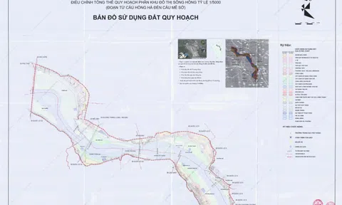 Bản đồ sử dụng đất quy hoạch dự kiến tại 7 phường ven sông Hồng