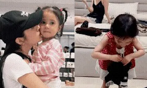 Con gái Bảo Anh 3 tuổi xinh như thiên thần, làm trợ lý cho mẹ được dân tình khen hết lời
