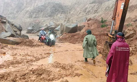 Đất đá ồ ạt đổ xuống, 2 cung đèo ở Lâm Đồng ngổn ngang sau mưa lớn