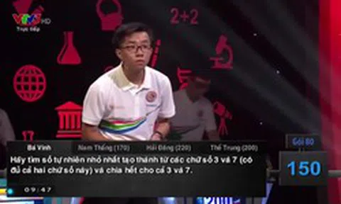 Bài toán 30 điểm khiến cả 4 thí sinh xuất sắc nhất Đường Lên Đỉnh Olympia 2019 bó tay