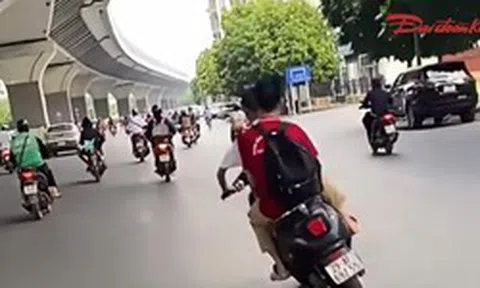 Hà Nội: Hai học sinh đi xe máy điện lạng lách, đánh võng, phụ huynh bị phạt 9 triệu đồng