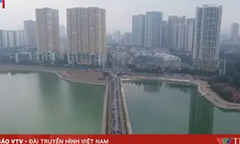 Hà Nội: Hồ điều hòa Đồng Bông 2 cơ bản hoàn thành nhưng vẫn vắng bóng cây xanh